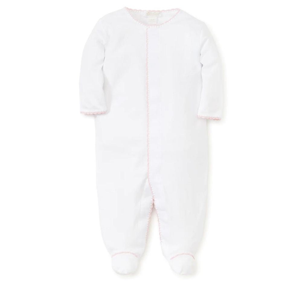 Basics Footie New White/Pink