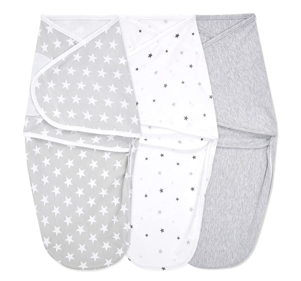 Twinkle 3Pack Easy Swaddle Wraps 0-3M