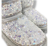 Mini Star Sequin Boots Silver