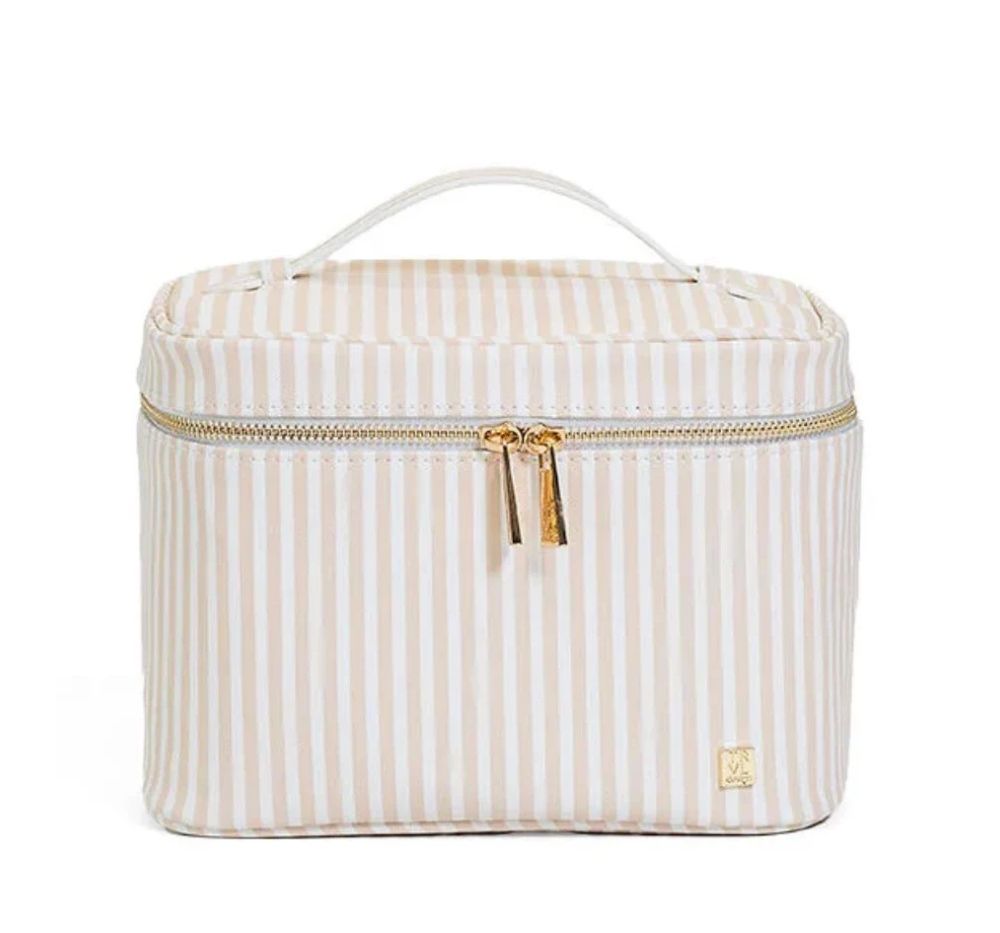 Stripe Sand Vanity Train Case