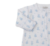 Footie W/Zip Teddy Bears Light Blue