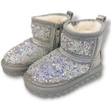 Mini Star Sequin Boots Silver