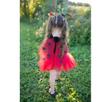 Glitter Ladybug Tutu With Wings & Headband 4-6