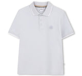 Polo Shirt With Tone-On-Tone Double Pale Blue