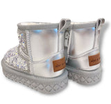 Mini Star Sequin Boots Silver