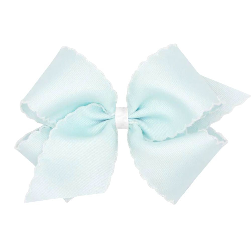 Medium Moonstitch Basic Bow Blue Vapor/White