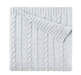 Pale Blue Horseshoe Cable Blanket