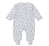 Footie W/Zip Teddy Bears Light Blue
