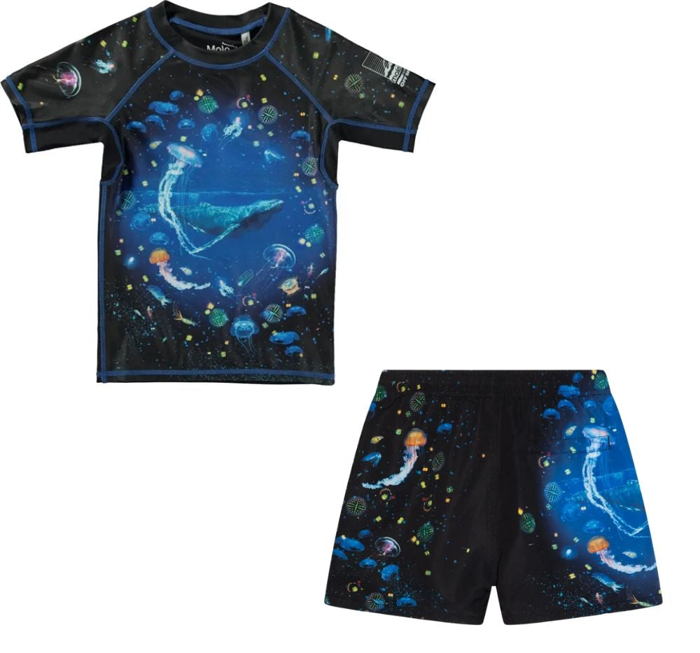 Rashguard & Shorts Ocean Glow Plankton & Jellyfish