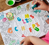 Reusable Silicone Activity Mat Alphabet Soup