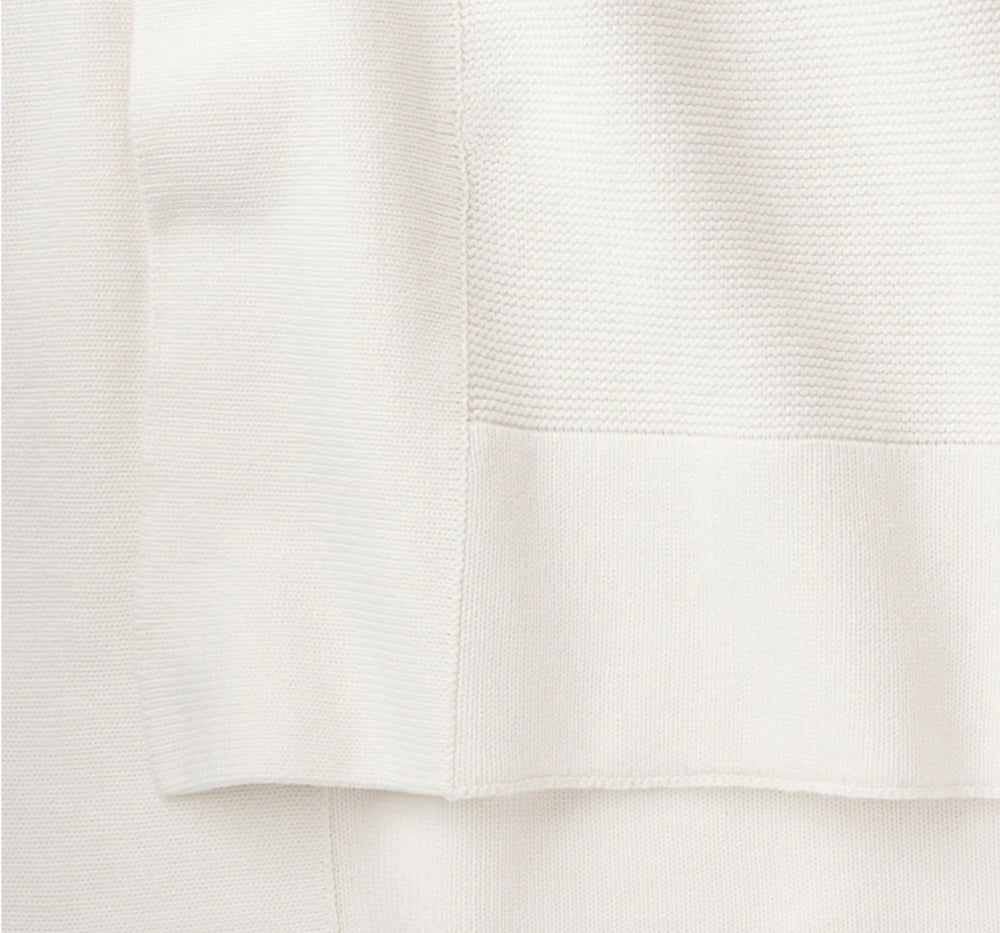 Blanket White Garter 30X40
