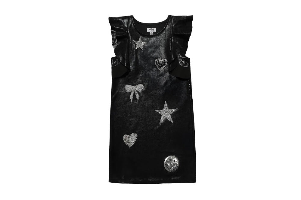 Flutter Dress Black
