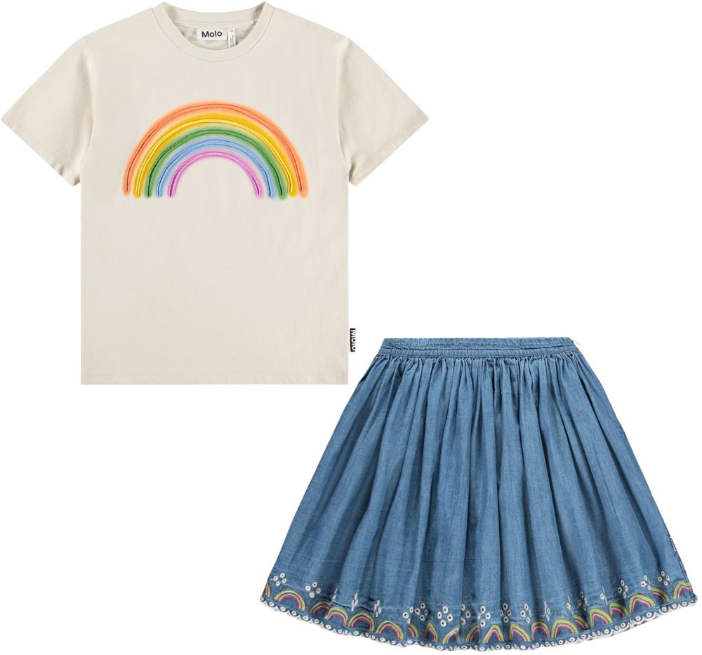 Top Hazy Rainbow & Skirt Wonder Rainbow