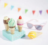 Wooden Ice Cream Cones Set 4