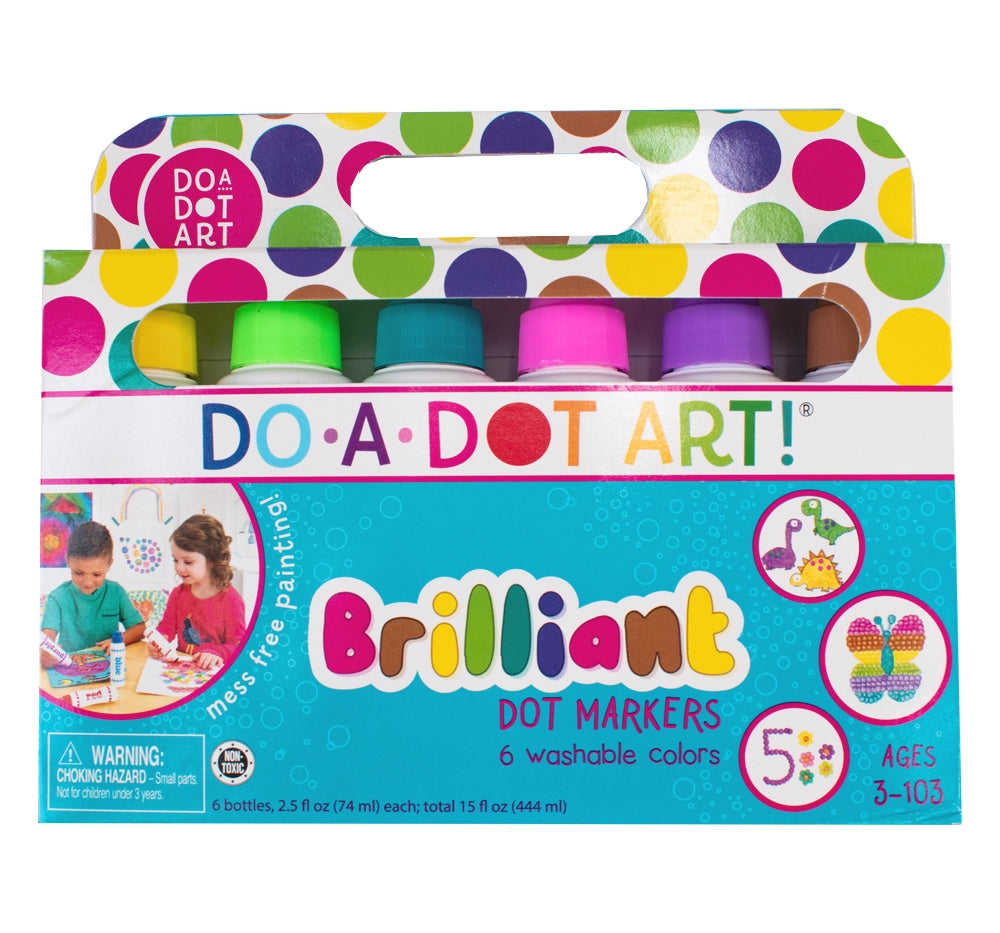 6 Pack Brilliant Dot Markers