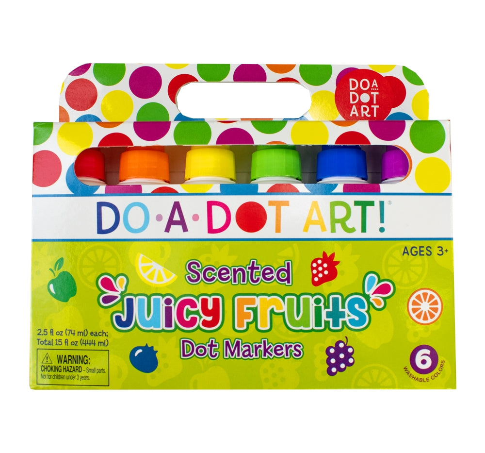 6 Pack Juicy Fruits Dot Markers