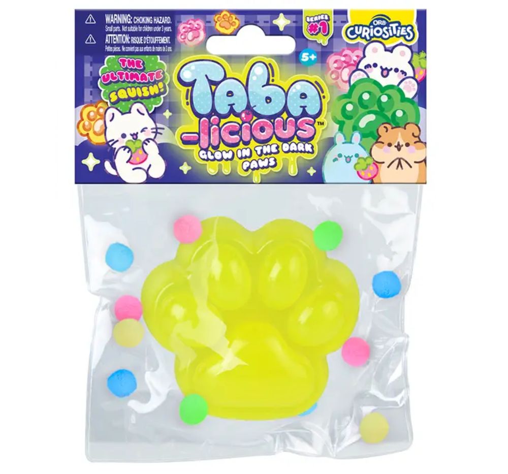 Taba-licious Glow in the Dark Paws Yellow