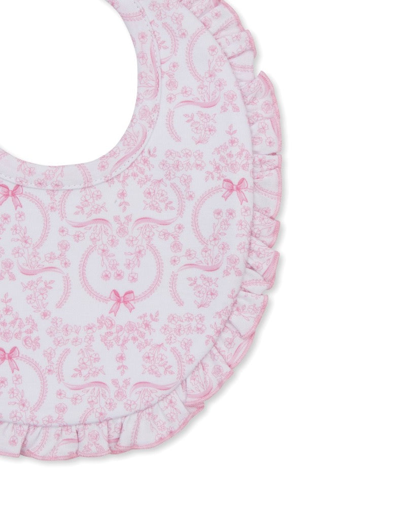 Bib Delicate Blooming Bows Pink