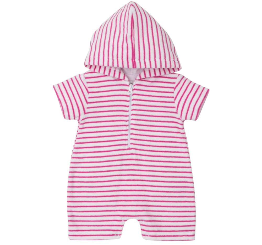 Terry Romper Sea Life Fun Fuchsia