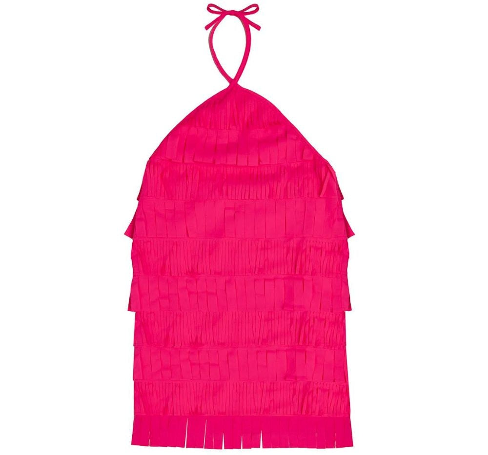 Vestido Flecos Rosa