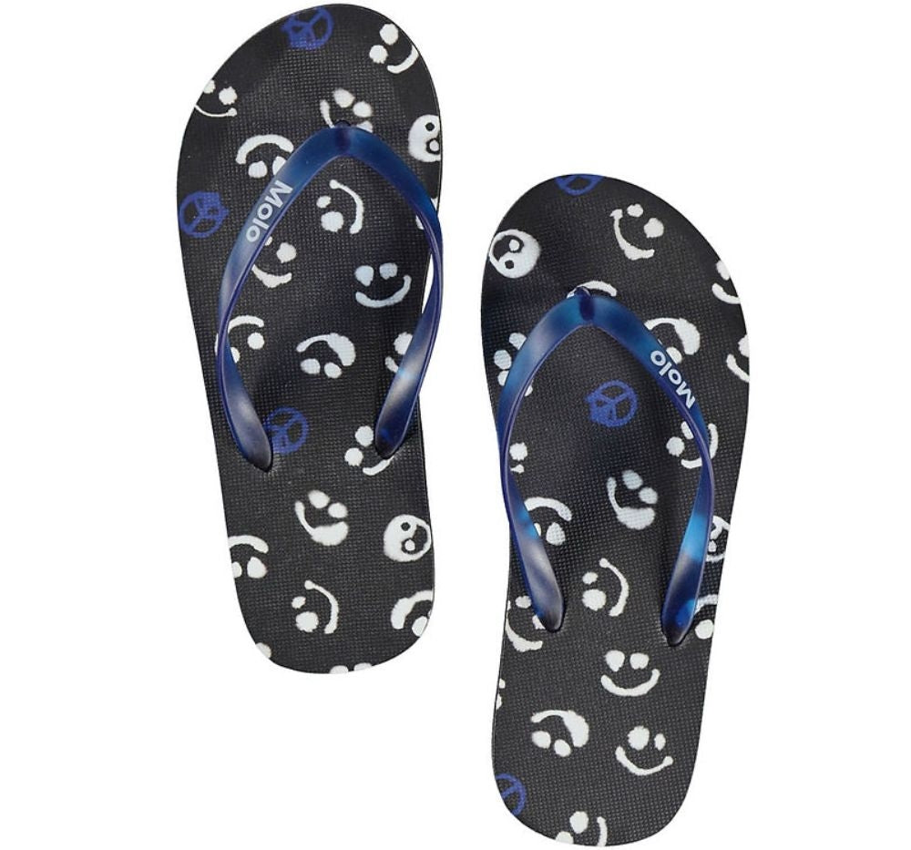 Zeppo Flip Flops Blue Signs