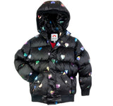 Puffy Coat Rainbow Hearts