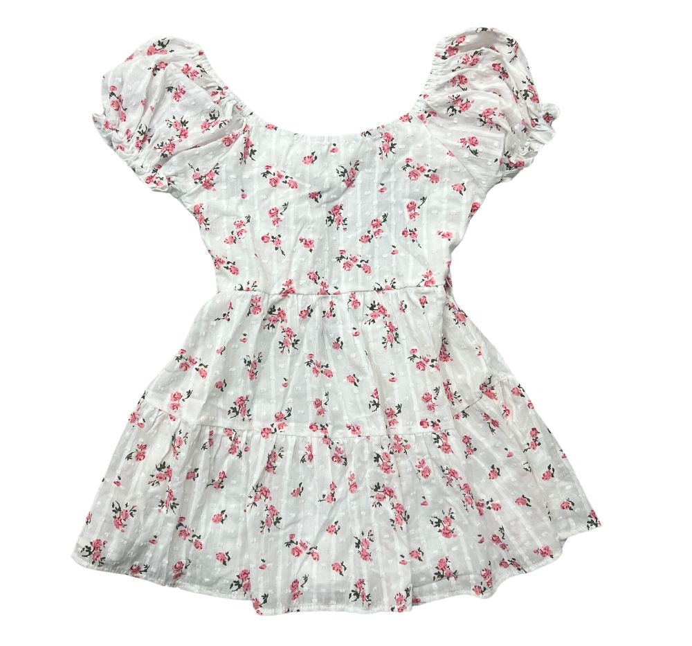Dress White Red Flower Eye