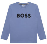 Mini Me Ls Logo Tee Blue