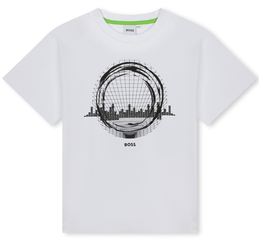 Playera Blanca Estampada