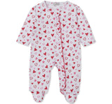 Footie W/ Zip PRT Red