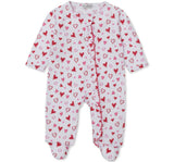 Footie W/ Zip PRT Red