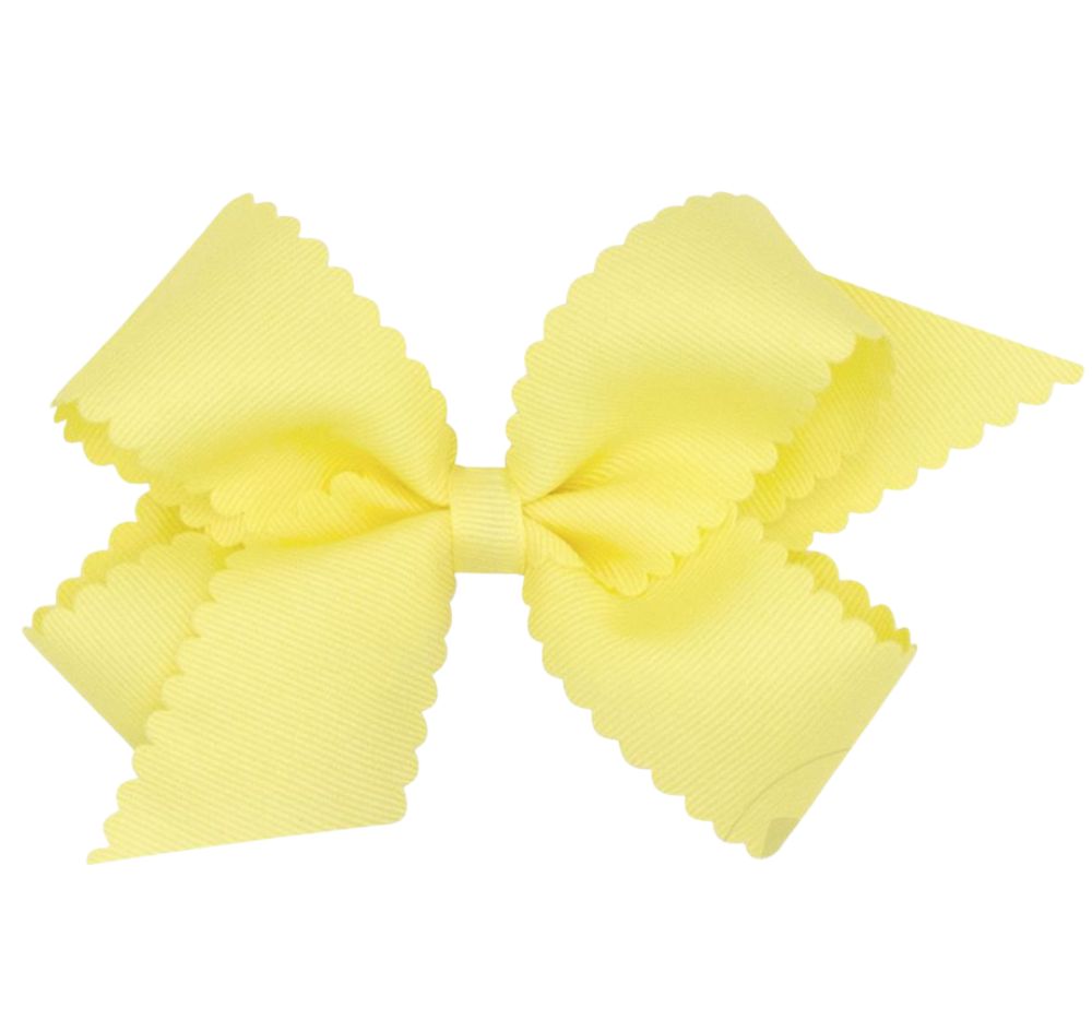 Med Gg Bow W/Scallop Edge Light Yellow