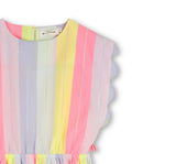 Striped Scallop Hem Dress