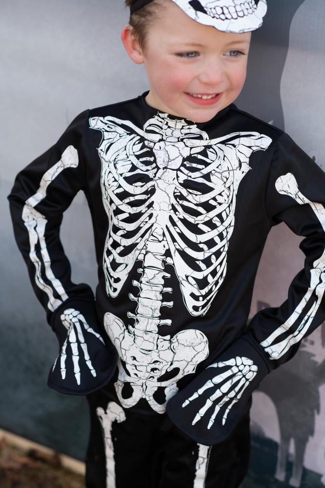 Glow in the Dark Skeleton Shirt Pants & Mask