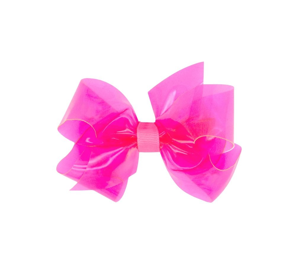 Mini Wee Splash Vinyl Bow Shocking Pink