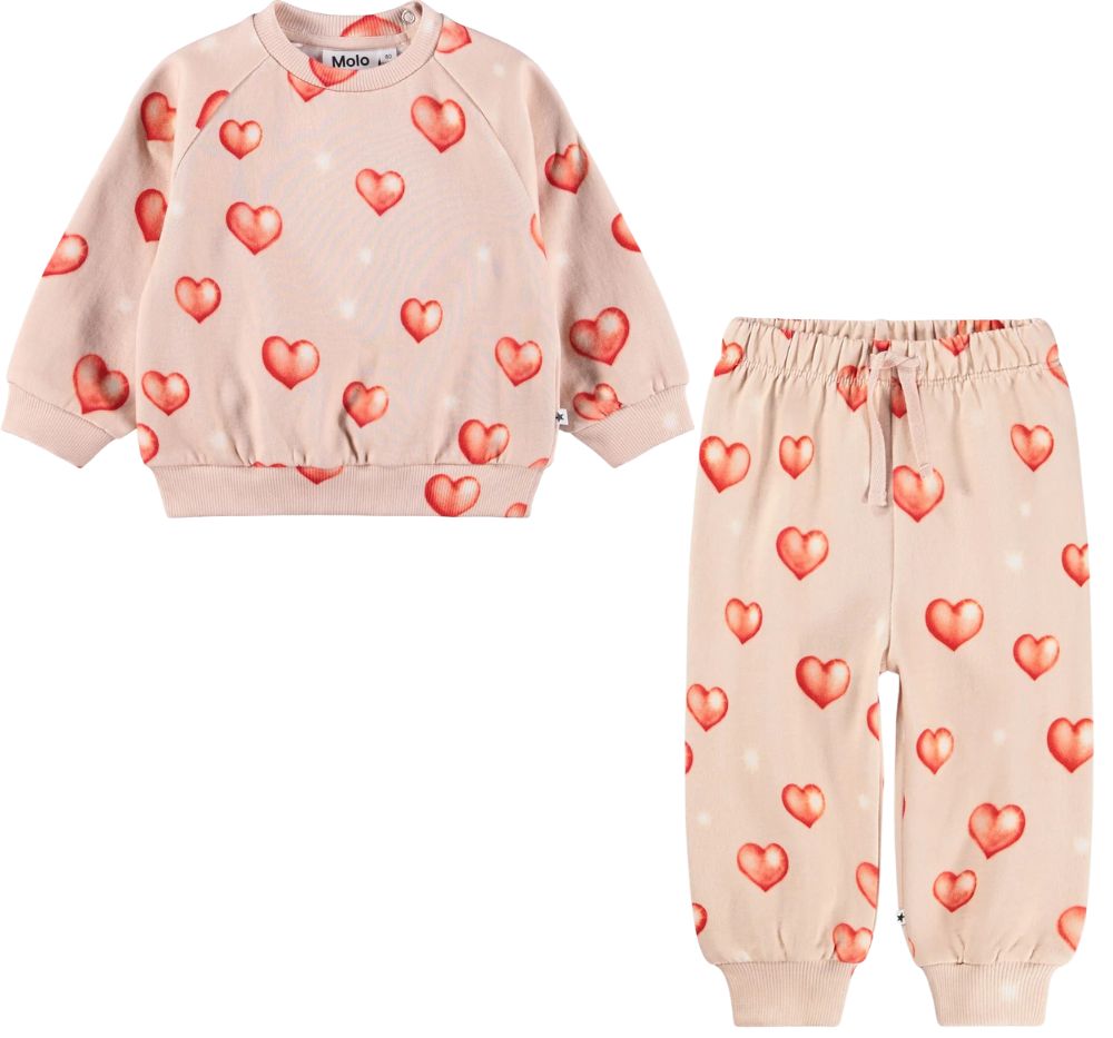 Sweat Shirt & Soft Pants Airbrush Hearts