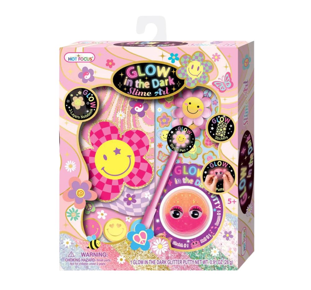 Glow In The Dark Slime Art Groovy Flower
