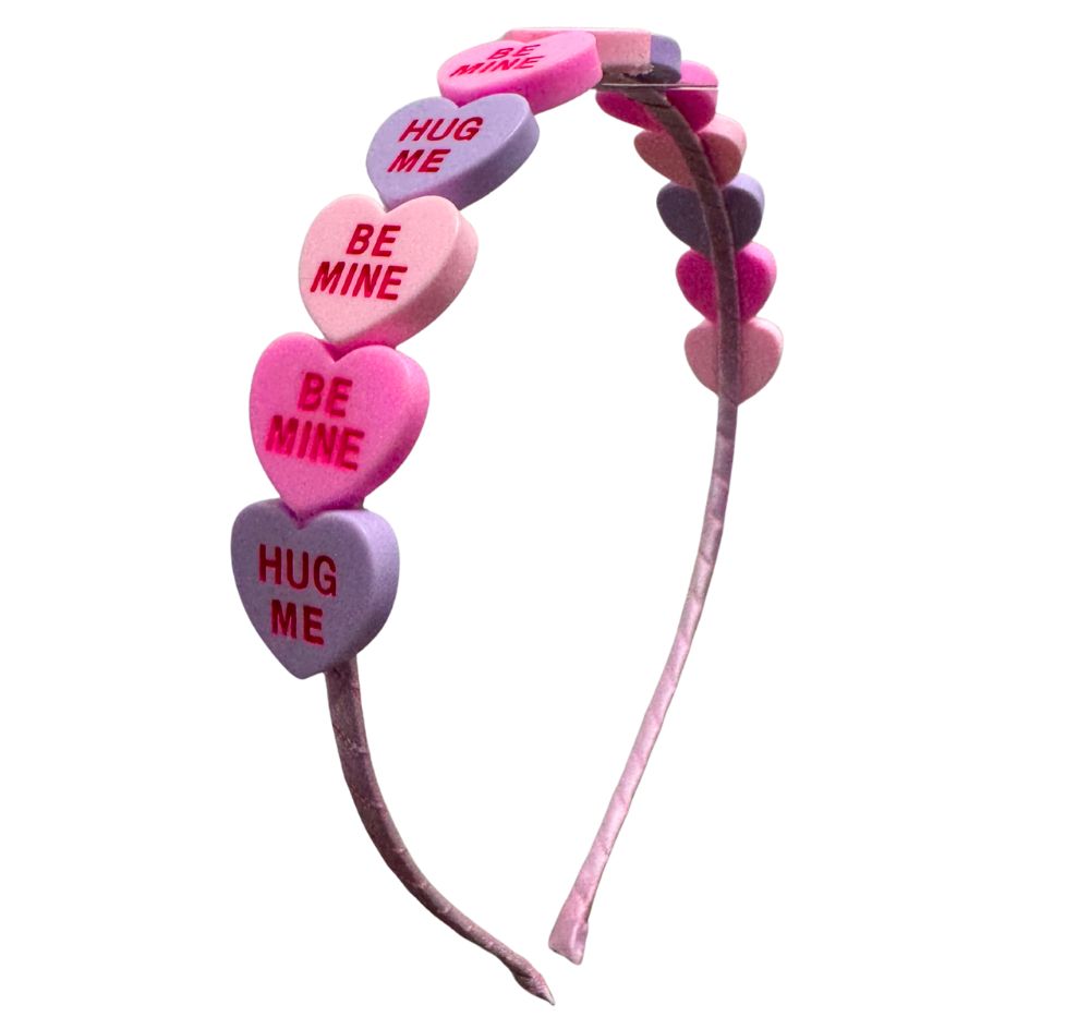 Sweet Heart Charms Thin Headband Be Mine-Hug Me
