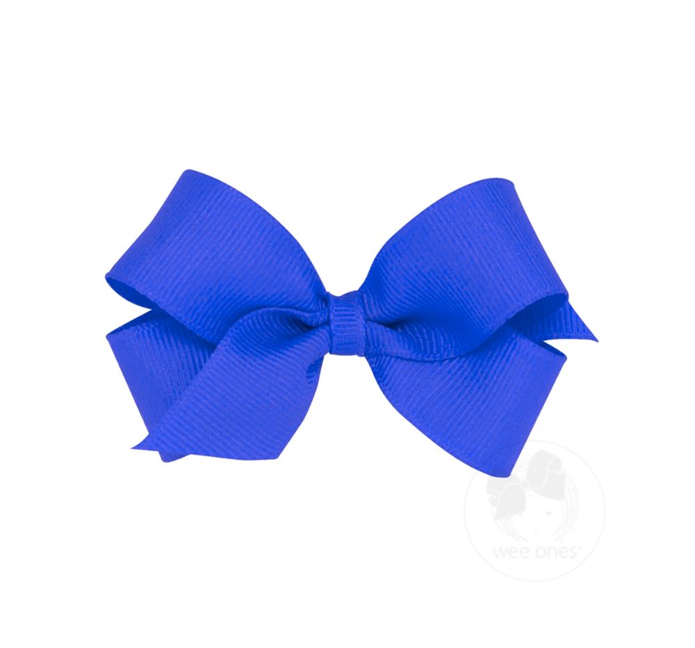 Small Solid Gro Basic Bow Electric Blue