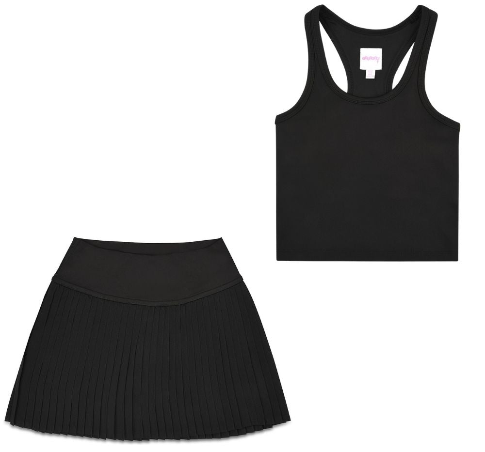 Black Sports Top & Black Skort