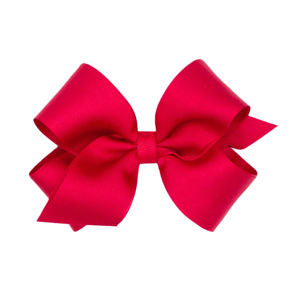Med Satin/Gg Overlay Bow Red