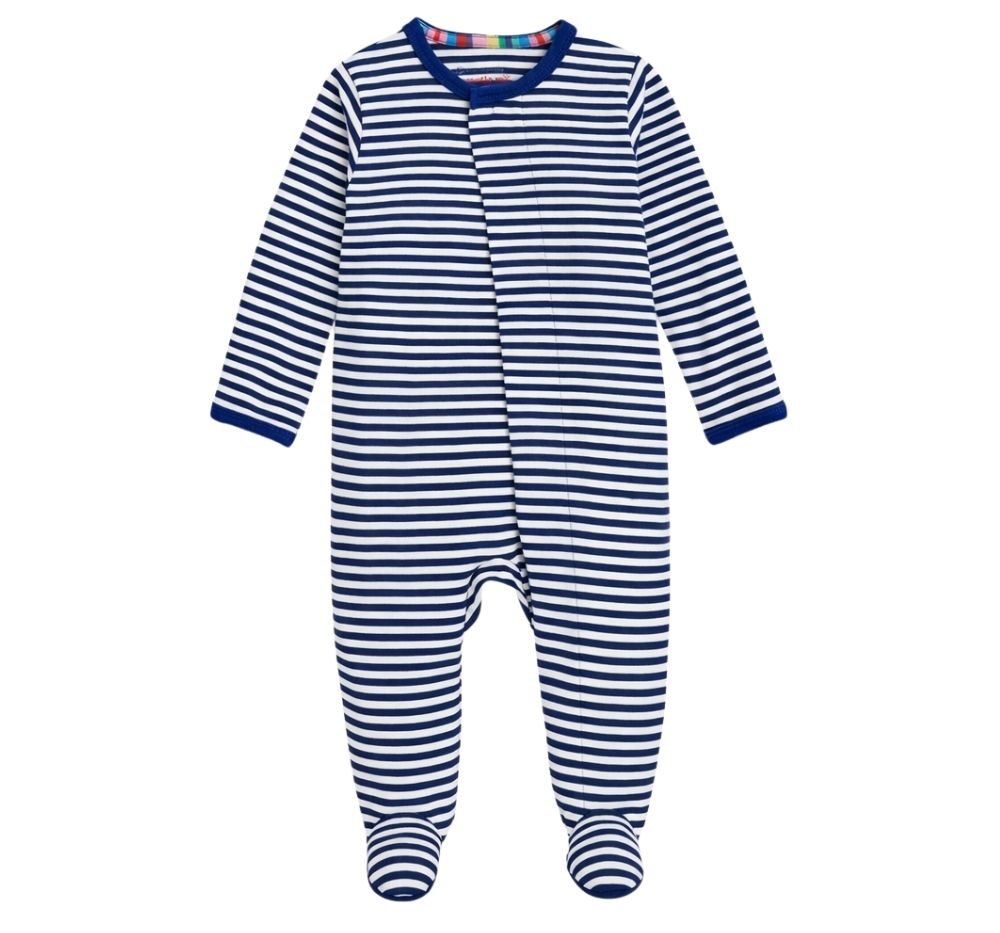 Blue Stripe Footie Magnetic