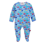 Cloud Stretch Footie Blue Mult Cars