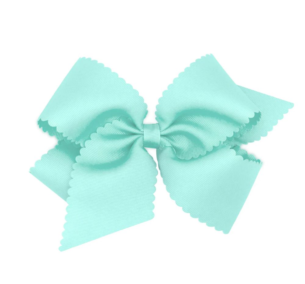 Medium GG Bow W/Scalloped Edge New Turquoise