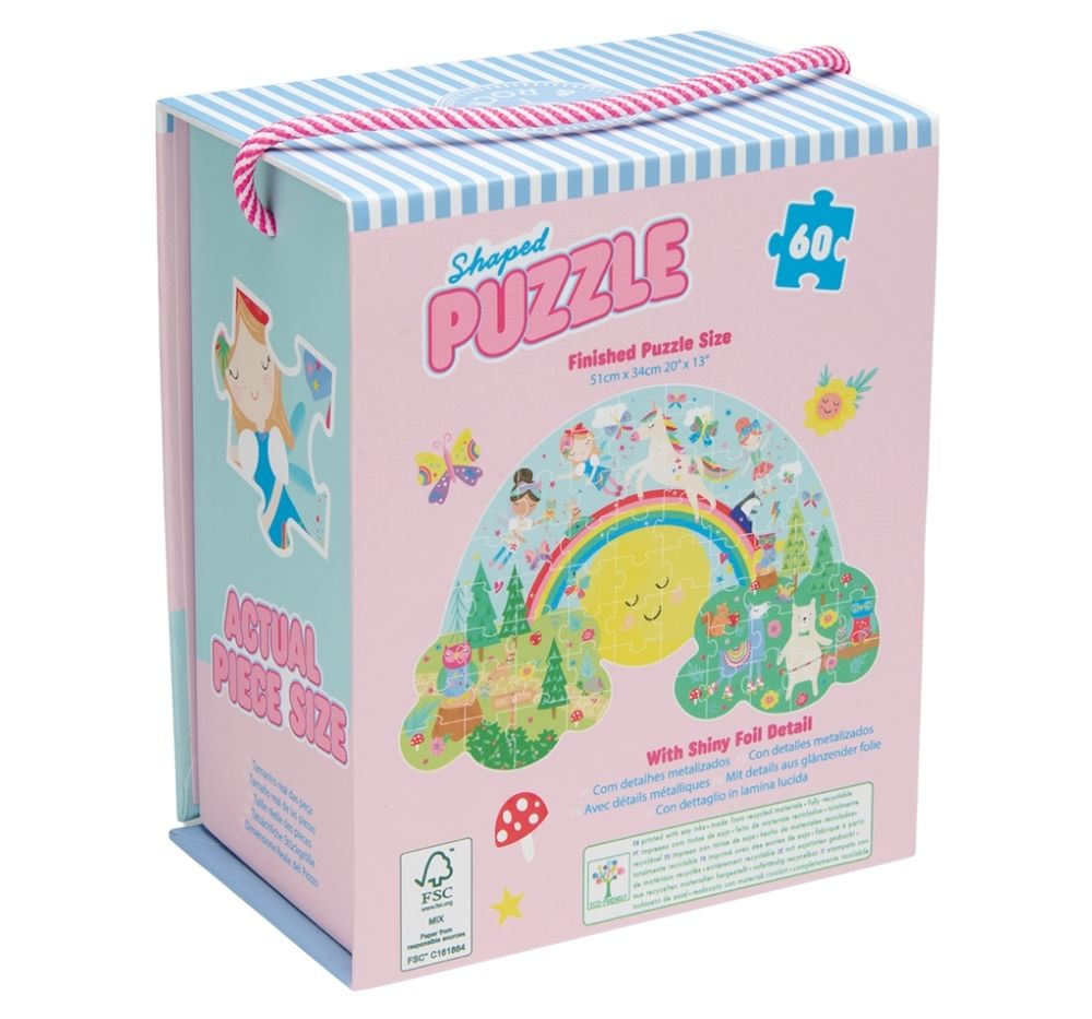 60 PC Shaped Puzzle Rainbow