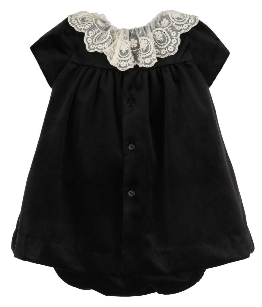 Deluxe Velvet Float Dress Black