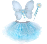Iridescent Celestial Fairy Wings Tutu & Wand Set 4-6