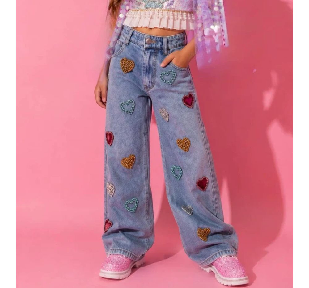 Gems Rainbow Heart Jeans