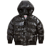 Puffy Coat Black Glitter