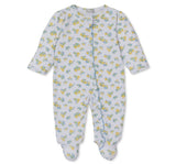 Footie W/Zip Lemon Blossoms Multi